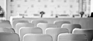 White seats in a hall